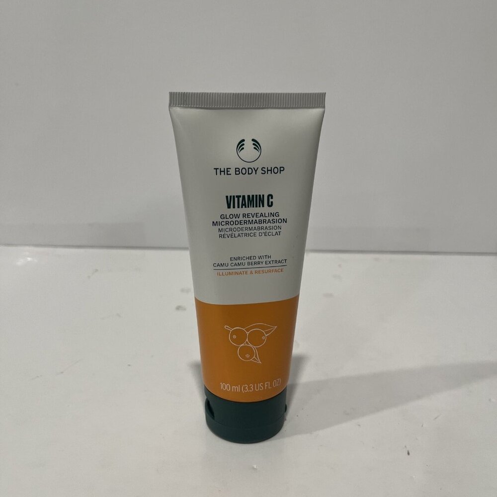 The Body Shop Vitamin C Glow Revealing Microdermabrasion 100 mL 3.3 Oz New
